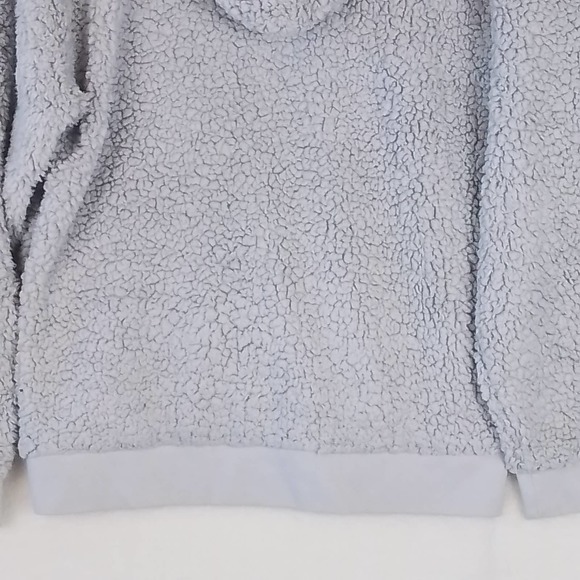 ASOS Pullover Oversized Sherpa Hoodie Size XS in Light Gray - Picture 7 of 16